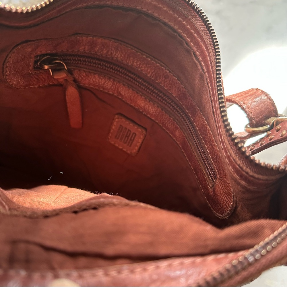 Biba Brown Leather Studded Convertible Crossbody Bag, Bohemian Maximalism - Picture 6 of 13